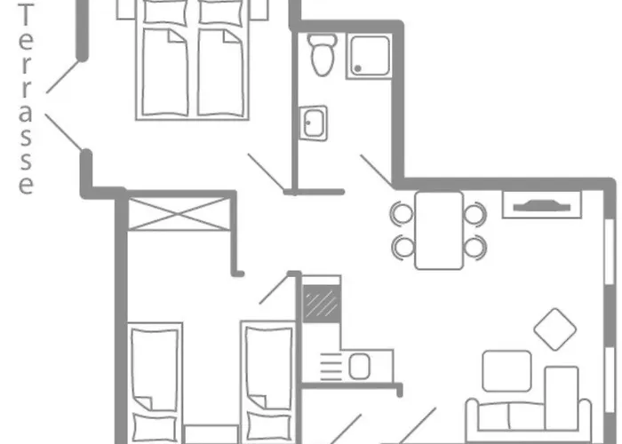 Lägenhet Wohnung-backbord *